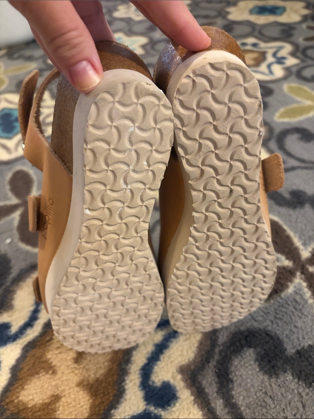 Birkenstock Papillon Linnea Wedge Three-Strap Leather Sandals in Latte - Picture 6 of 8